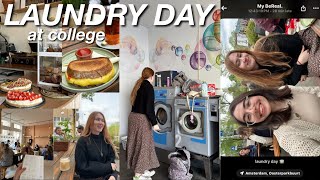 laundry days in college with friends | student diaries