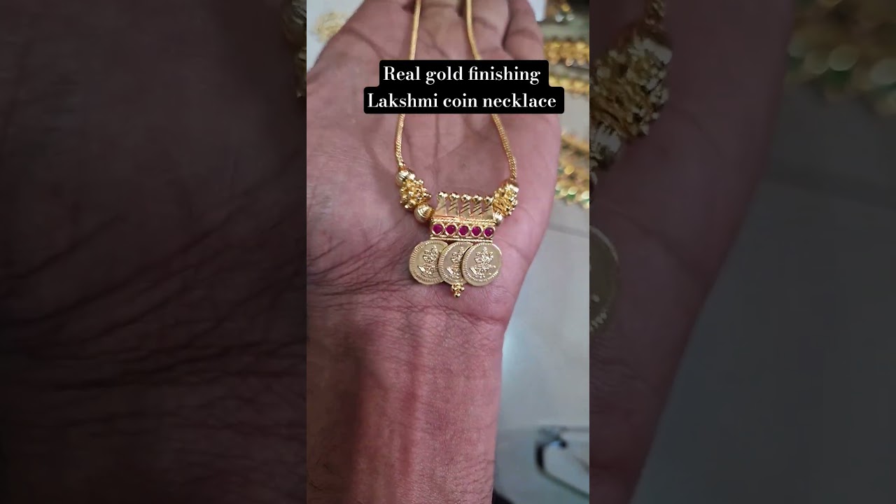 Real gold finishing Lakshmi coin necklace ✨️🤩...