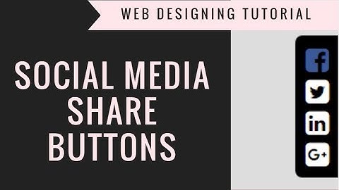 Social Media Share Buttons using Fontawesome | Web Development Tutorial