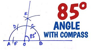 How to construct 85 degree angle with compass.........