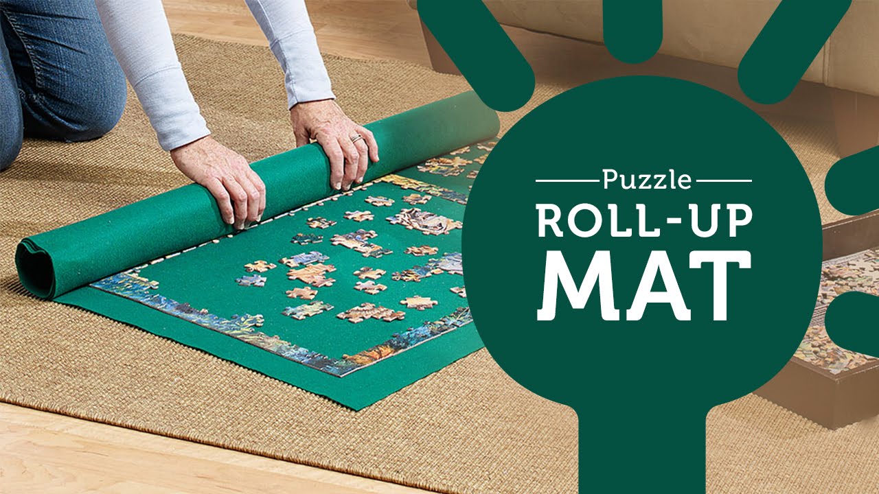 Puzzle Roll-Up Mat Keeps Pieces in Place - YouTube