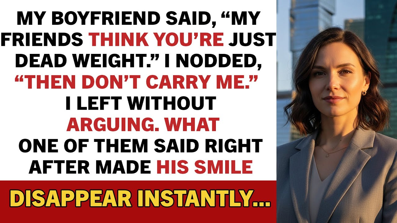 My Boyfriend Said, “My Friends Think You’re Just Dead Weight.” I Nodded, “Then // Reddit Stories