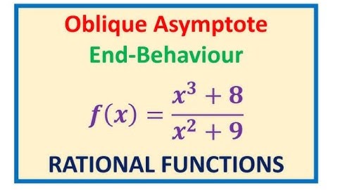 Find Oblique Asymptote and Examine  End Behaviour of Rational Function
