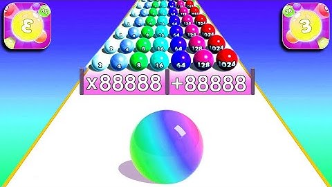 Satisfying Mobile Games Ball Run 2048, Canvas Run   Top Free Gameplay iOS,Android All Levels Max fds