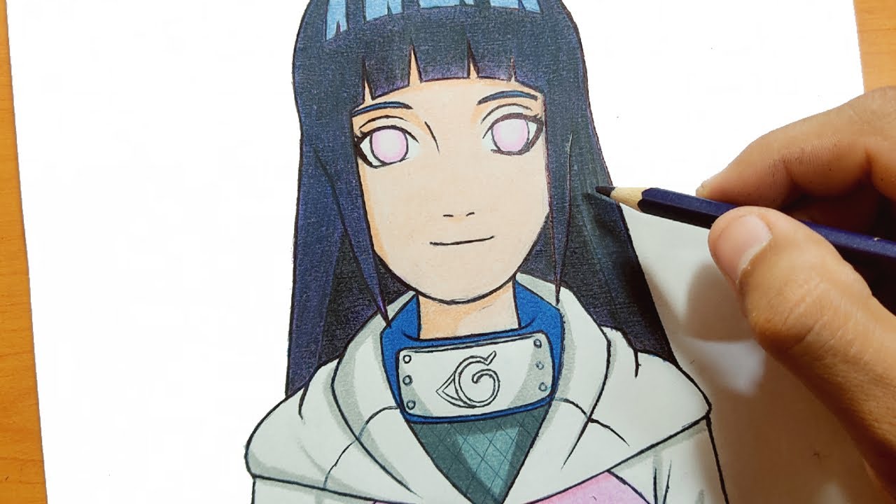 Como dibujar a HINATA - Naruto paso a paso facil!!! | how to draw HINATA -  Naruto - thptnganamst.edu.vn