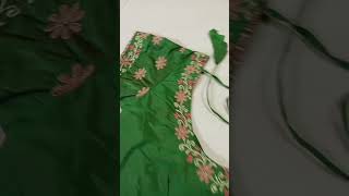 super super designs in maggam works and computer works tree blouses are  very beautiful