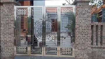 Mẫu cổng inox 4 cánh mới nhất ,sắc nét từng chi tiết 2024 .za lo 0 chín tám 2 168 tám tám 4 .