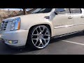 Cadillac Escalade ESV Belltech lowering kit lowered slammed 26 inch rims