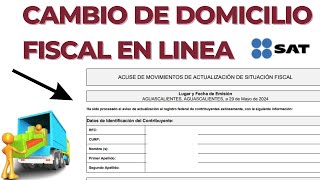 Cambio de Domicilio Fiscal Online | SAT 2024