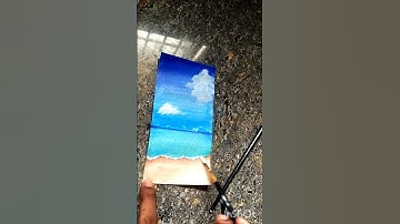 simple beach🌊#drawing #colors #beach #beaches #parapara #shorts #youtubeshorts