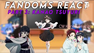 Fandoms react//Part 3: Kanao Tsuyuri//slight kanao x tanjiro