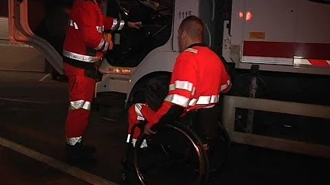 Nancy: devenu paraplgique, un jeune boueur reprend...