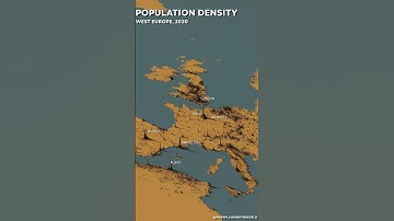 Population density in Western Europe