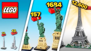 LEGO Tourist Attractions in Different Scales | Comparison