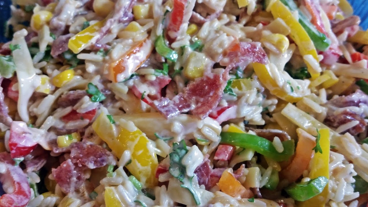 Partysalat - Ungarischer Reissalat - YouTube