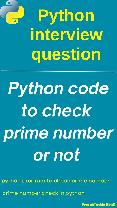 easy python program to check prime number | python prime number #code # ...