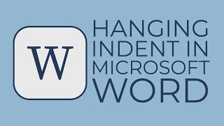 Hanging indent in Microsoft Word