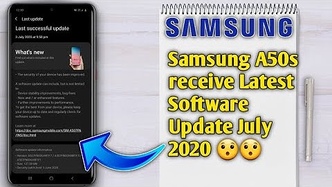 Samsung A50s official received New Software Update July 2020 | fix bugs & Improvements 🔥🔥