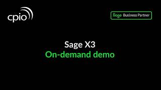 Sage X3 Coffee Break Demo