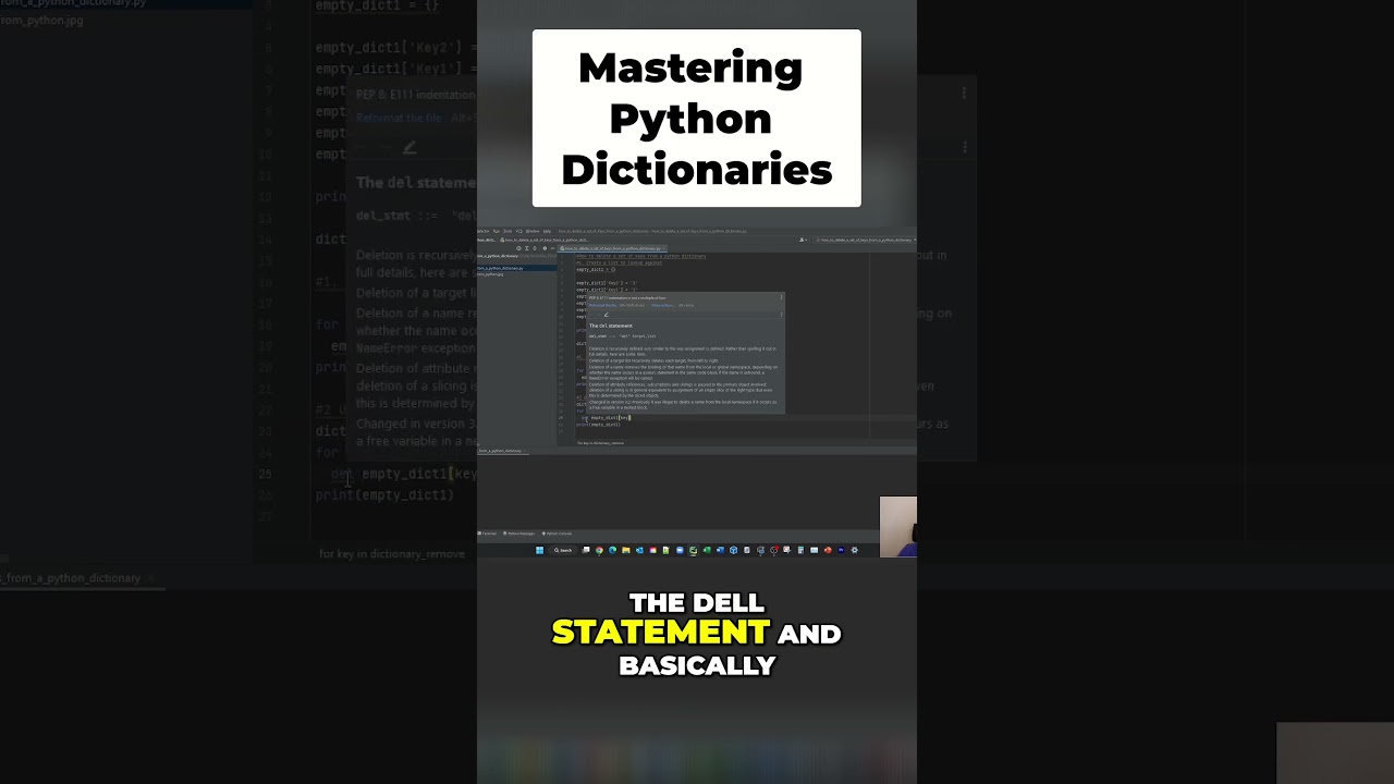 Mastering Python : How to Remove Keys from Dictionaries