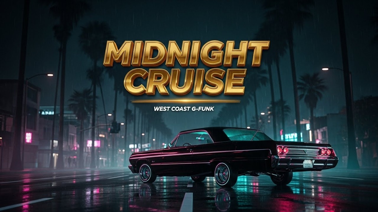 Midnight Neon Lowrider Ride — West Coast G-Funk Vibes Late Night Cruise Mix