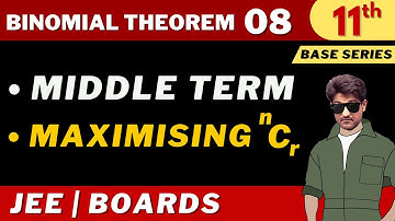 Binomial Theorem 08 | Middle Term | Maximising nCr | Class 11th | Aman Sir Maths | Bhannat Maths