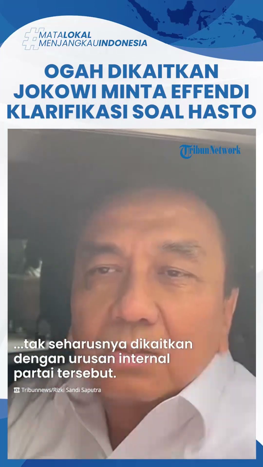 Jokowi Minta Effendi Simbolon Klarifikasi soal Dirinya Disebut Lindungi Hasto PDIP dari Kejaran KPK