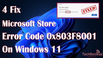 Fix Microsoft Store Error Code 0x803F8001 on Windows 11 or 10
