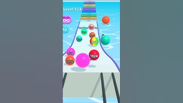 BALL RUN 2048 LEVEL 124 😅 #shorts #android #ios #gaming #gameplay #ballrun2048