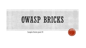 OWASP Broken WEB APP - Bricks Login form.
