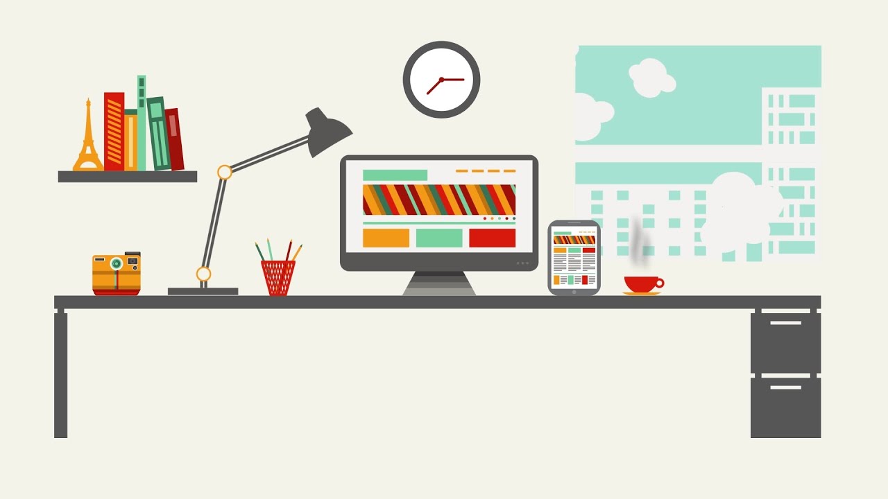 Animated Workspace - Motion Graphics Experiment - YouTube