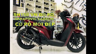 SH150 độ pô Akrapovic cổ pô siêu đẹp | Phượt Safety SG | SH125 độ pô