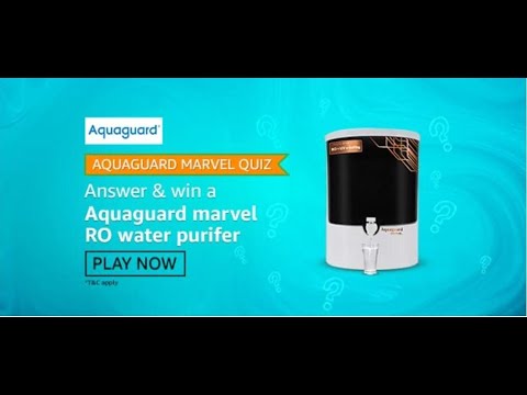 Amazon Aquaguard Marvel Quiz Answers: Answer And Win A Water RO Water Purifier (1 Prize)