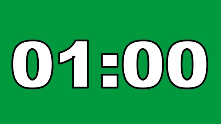 1 Minute Countdown Timer  Green Screen No Copyright Contador Regresivo