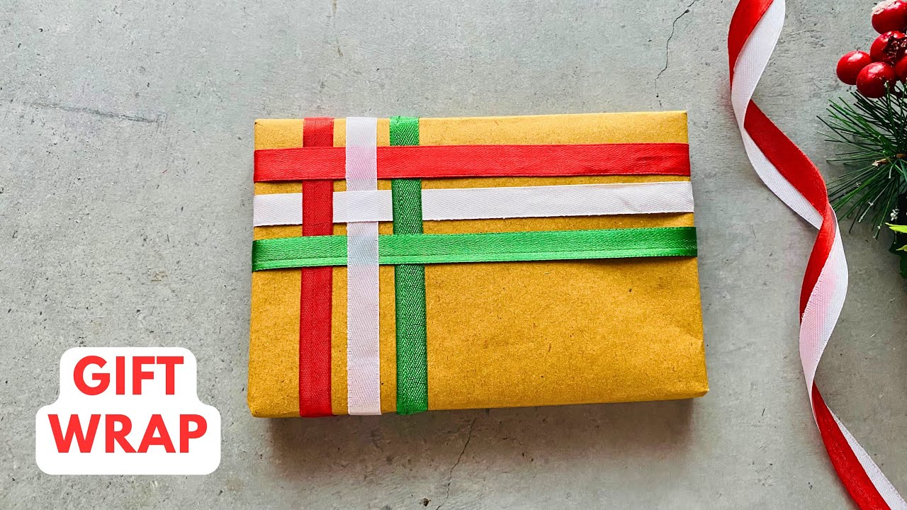 🎄How to Wrap a Ribbon on a Gift Box | How to Decorate Gift Box # ...