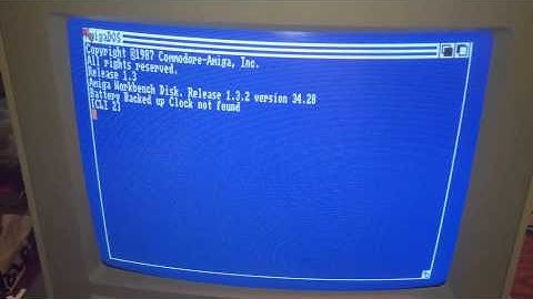 Commodore Amiga A1000 Computer Booting Workbench 1.3