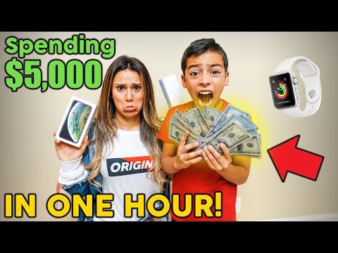 SPENDING $5,000 IN ONE HOUR CHALLENGE! **8 YEAR OLD SHOPPER** | The Royalty Family