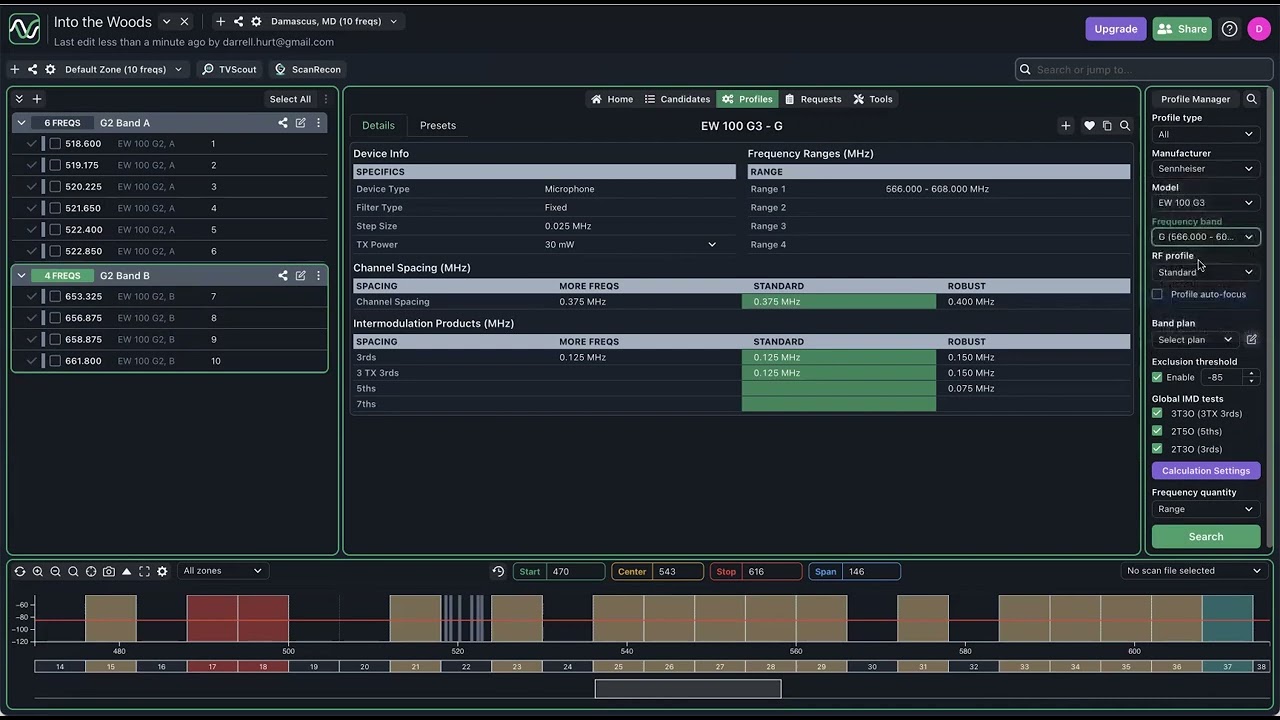 Frequency Coordination with SoundBase.app