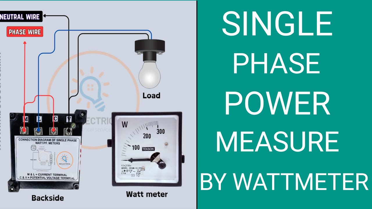 SINGLE PHASE  POWER MEASURE BY WATTMETER // WATTMETER CONNECTION KIBHABE  KORBO