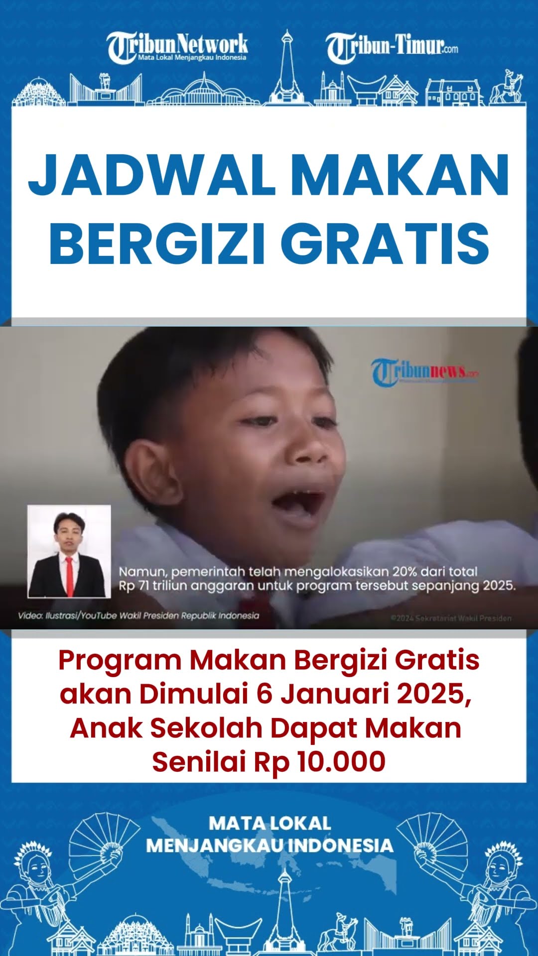 SHORT Jadwal Makan Bergizi Gratis Dimulai 6 Januari, Sasar 3 Juta Penerima dari Anak, Ibu \u0026 Balita