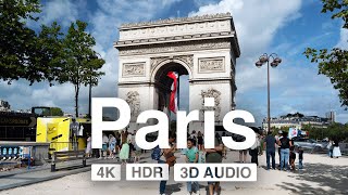 Paris, France 🇫🇷 Discover the City of Lights 🎬 4K Ultra HDR 🎧 3D Binaural Sound