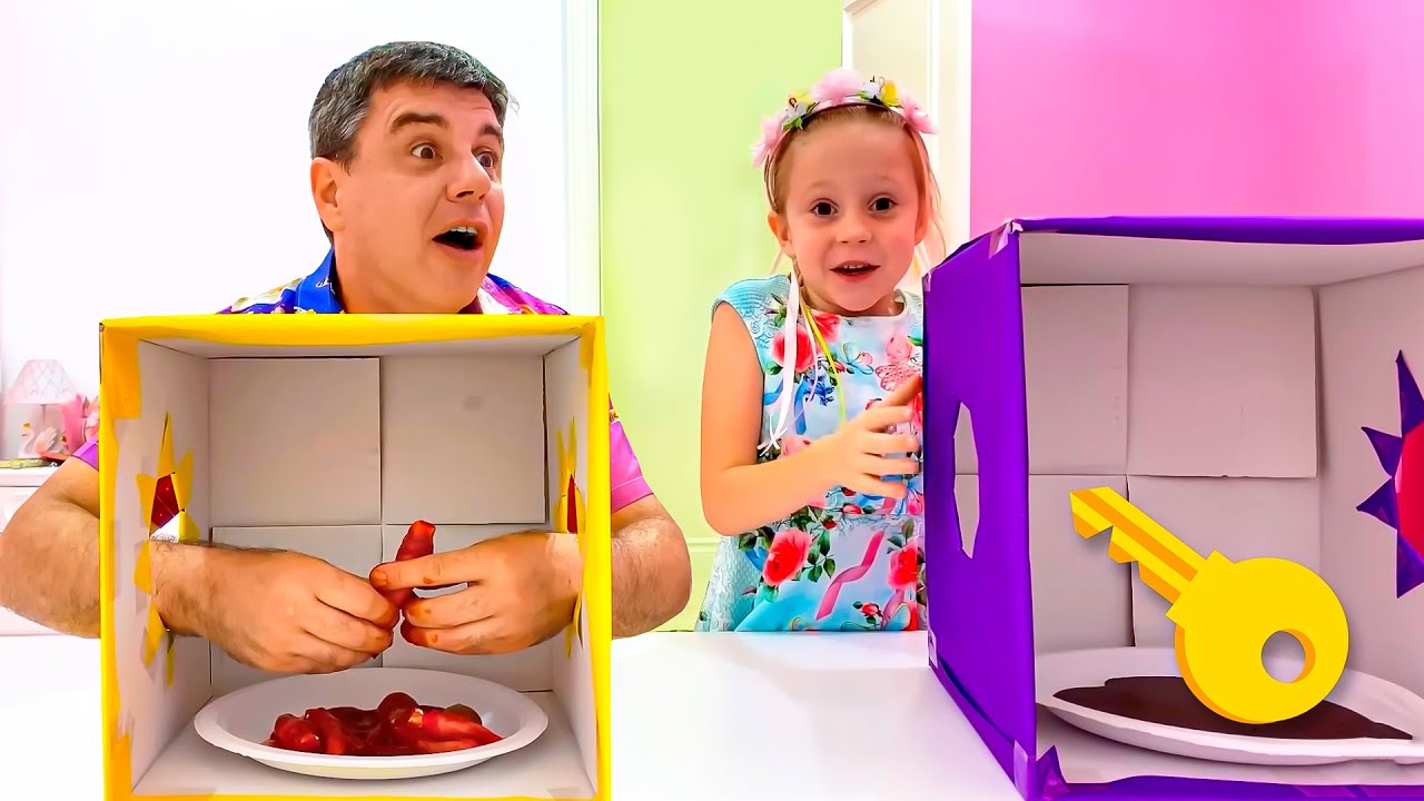 Nastya and dad are locked at home