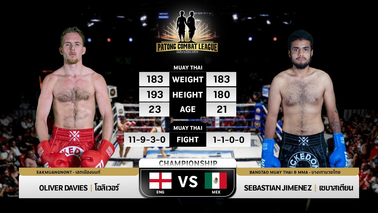 Oliver Davies Eakmuangnon VS Sebastian Jimenez Bangtao Muay Thai & MMA