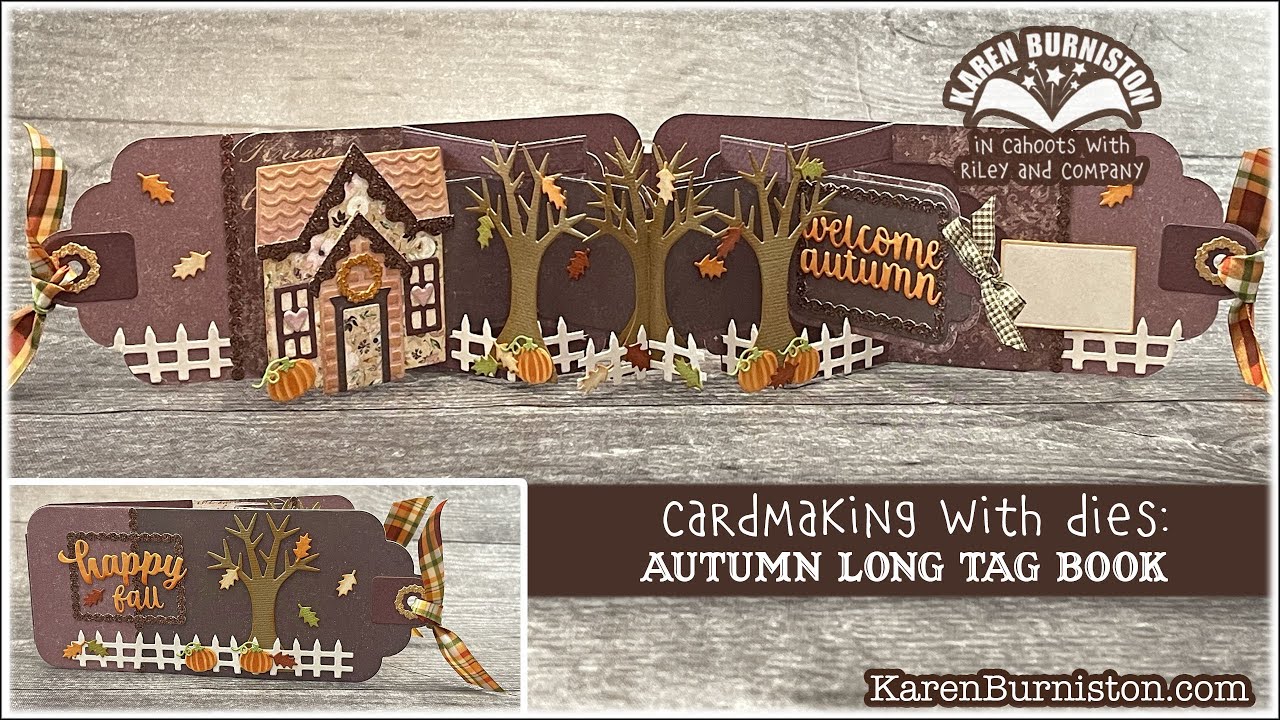 Cardmaking with Dies: Autumn Long Tag Book Pop-up 