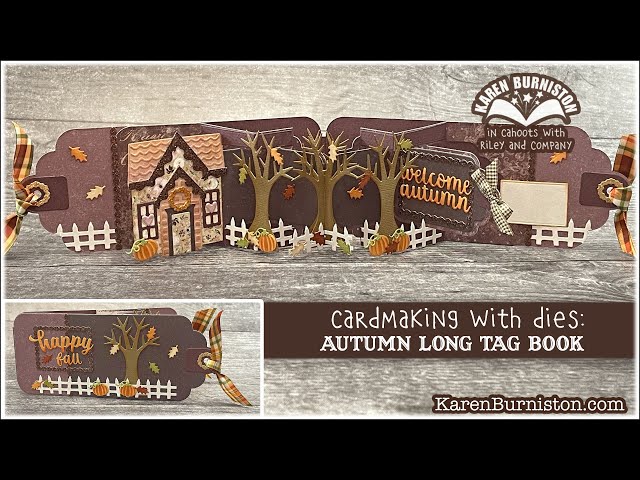 Cardmaking with Dies: Autumn Long Tag Book Pop-up 