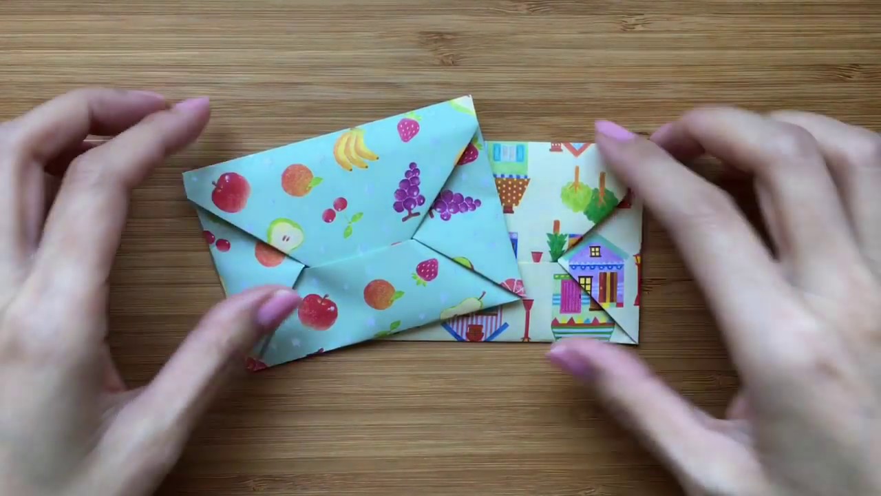 折り紙でカンタン 封筒の作り方 Origami Envelopes Youtube