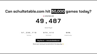 Can my small app Schultetable.com hit 50,000 games today? #live #brainrot #braingames screenshot 5
