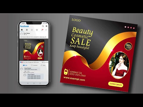 How to Make Beauty Salon Social Media Post Design In Adobe Illustrator||Instagram post||Rasheed RGD