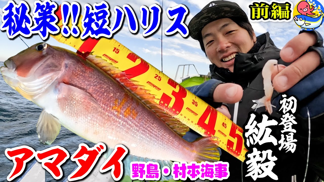 秘策!!短ハリス【初登場の紘毅】アマダイ釣りで村越正海さん直伝の技を披露!!前編【神奈川野島・村本海事】