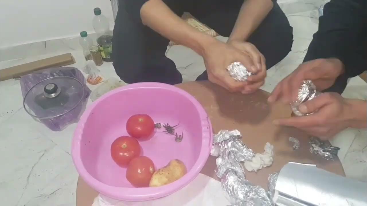 Meat buried in coals with potatoes - YouTube